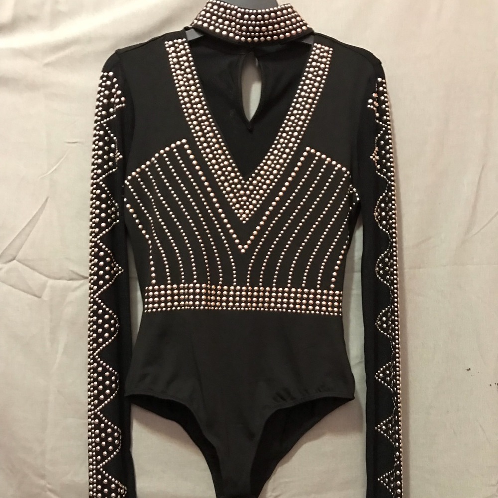 Black and Gold Bodysuit
